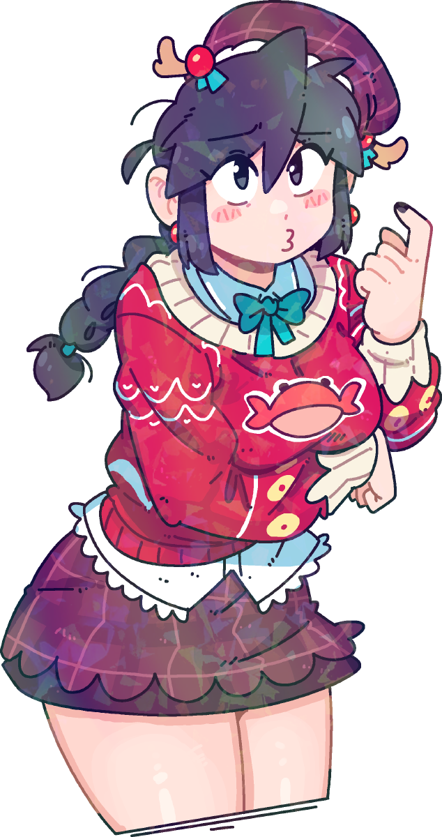 CHRISTMAS CRAB LUCIA STICKER!