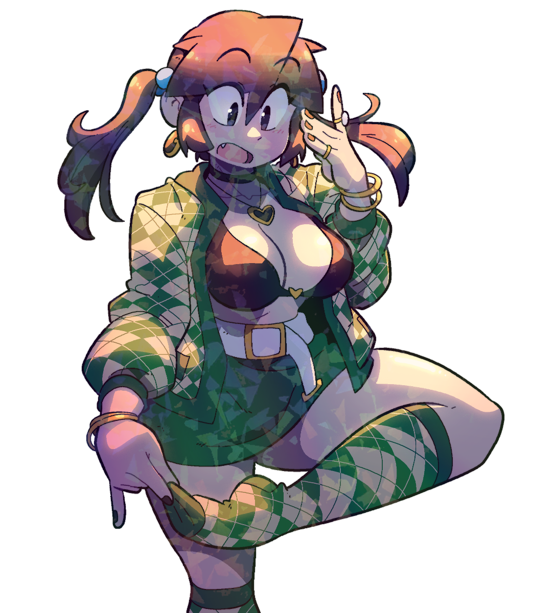 LUCIA GREEN CHECKERED SHIRT STICKER! (NSFW VARIANTS)