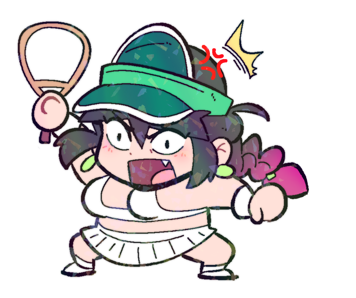 LUCIA CHIBI TENNIS STICKER!