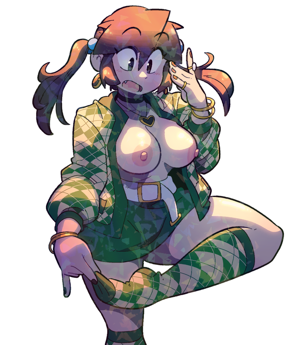 LUCIA GREEN CHECKERED SHIRT STICKER! (NSFW VARIANTS)