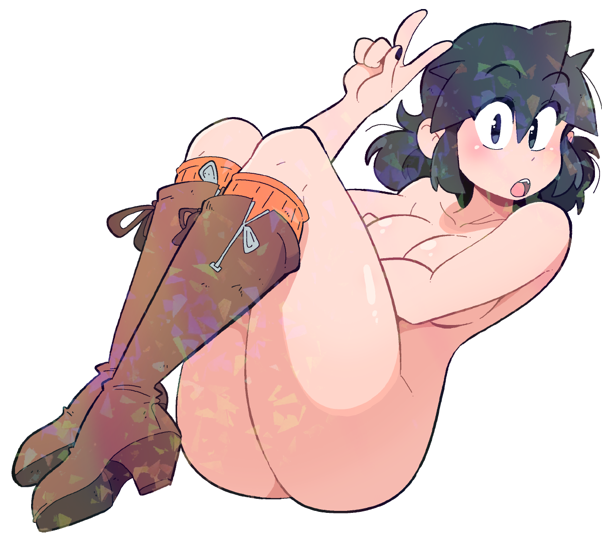 LUCIA NUDE PEACE SIGN STICKER! (NSFW)