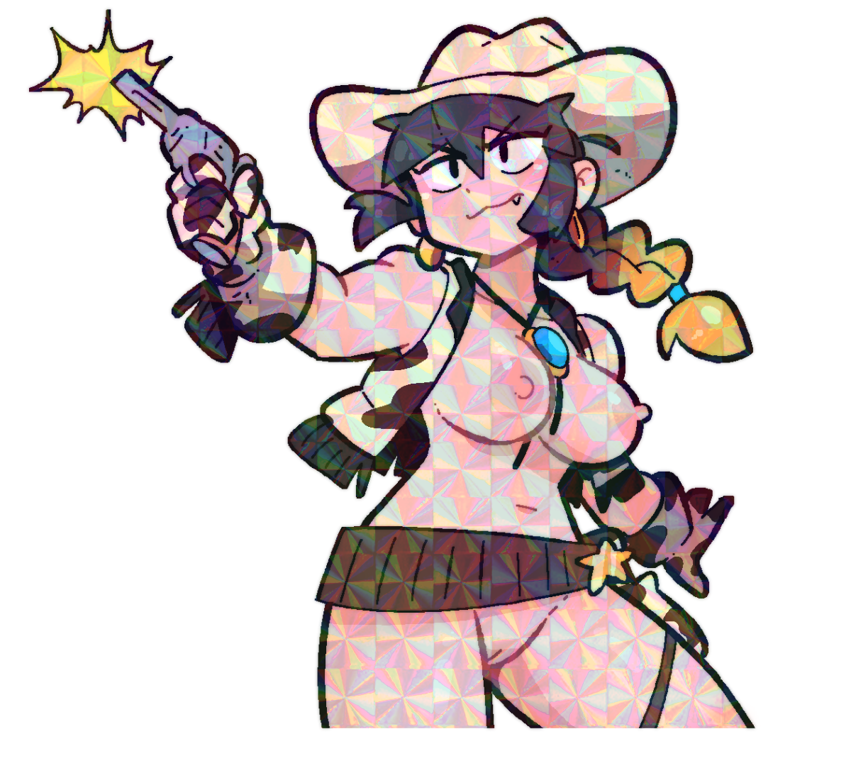 LUCIA BANG BANG COWBOY STICKER! (NSFW)