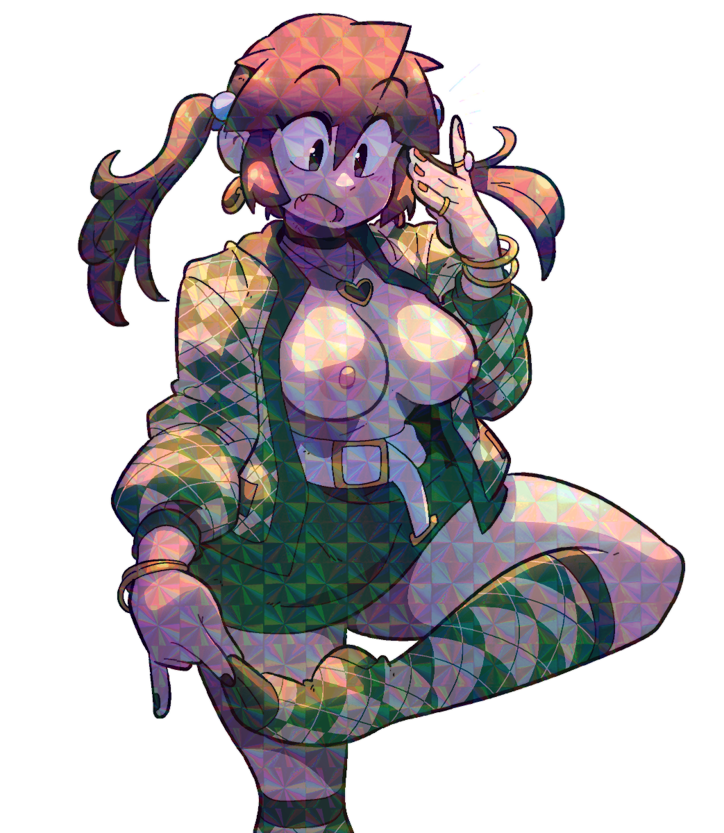 LUCIA GREEN CHECKERED SHIRT STICKER! (NSFW VARIANTS)