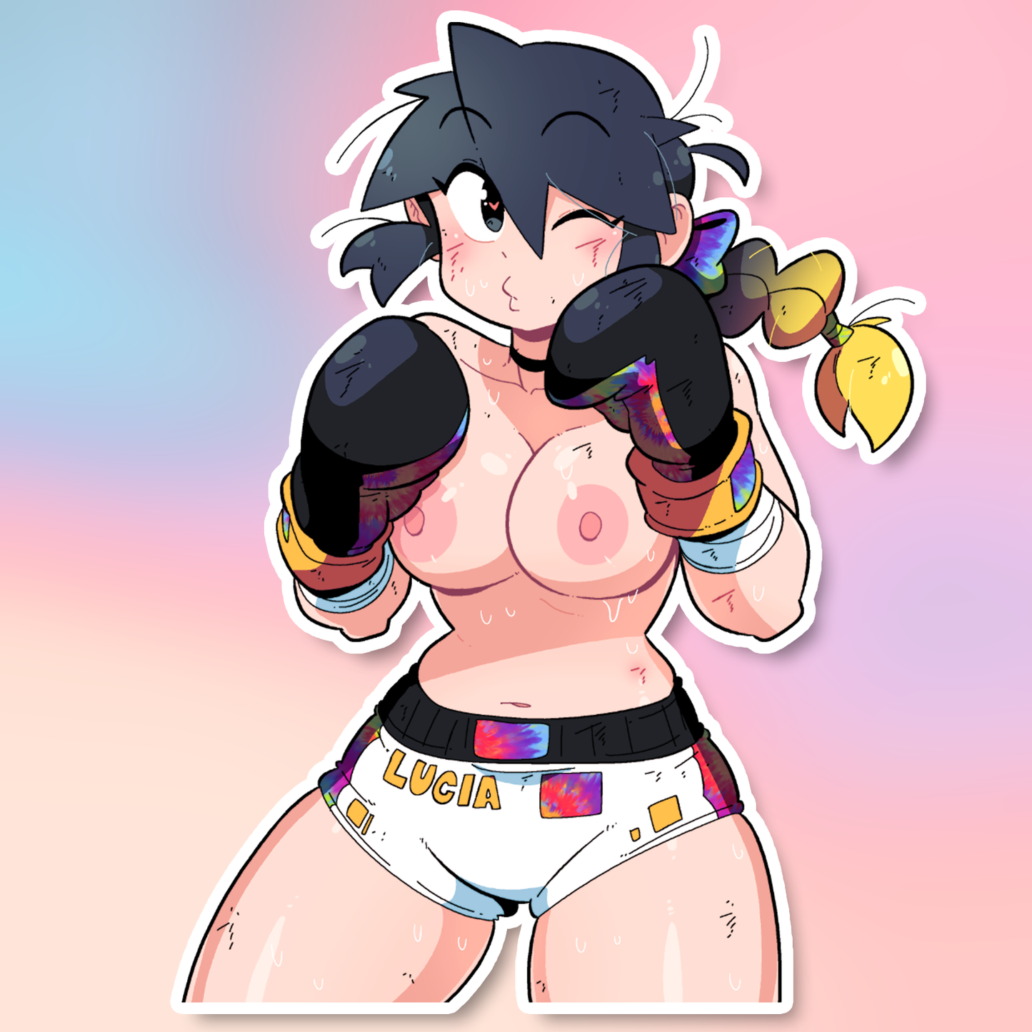 LUCIA BOXER STICKER! (NSFW)