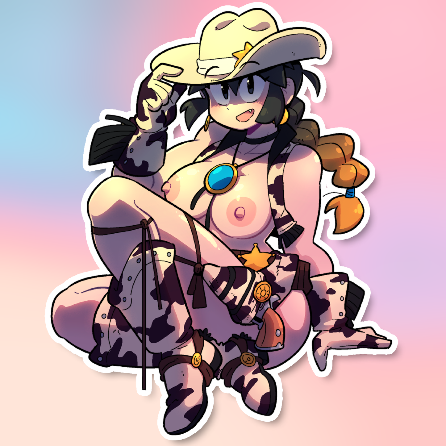 LUCIA COWBOY STICKER! (NSFW)