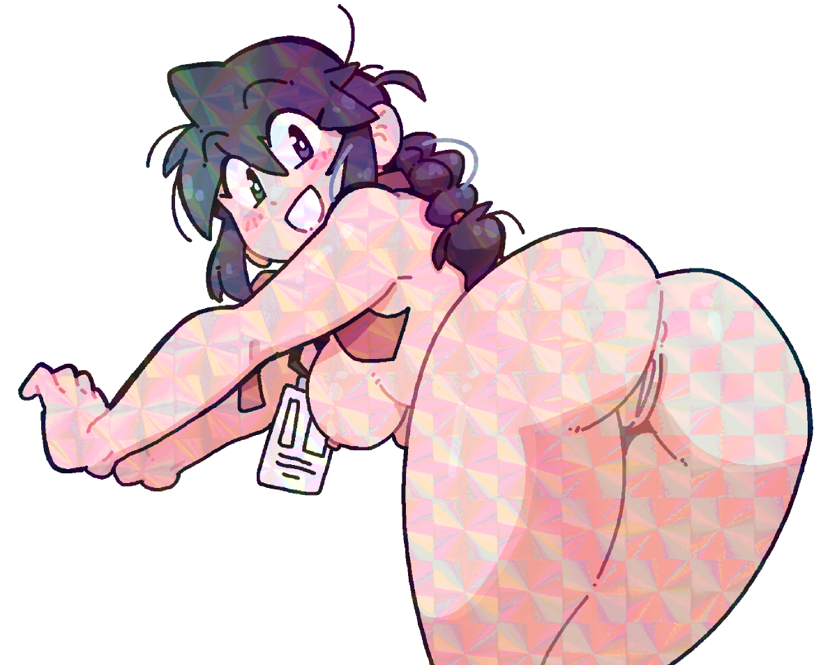 OFFICE LUCIA BENDING OVER STICKER! (NSFW VARIANTS)