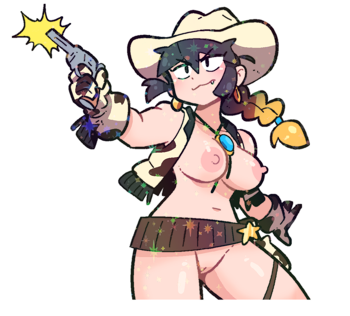 LUCIA BANG BANG COWBOY STICKER! (NSFW)