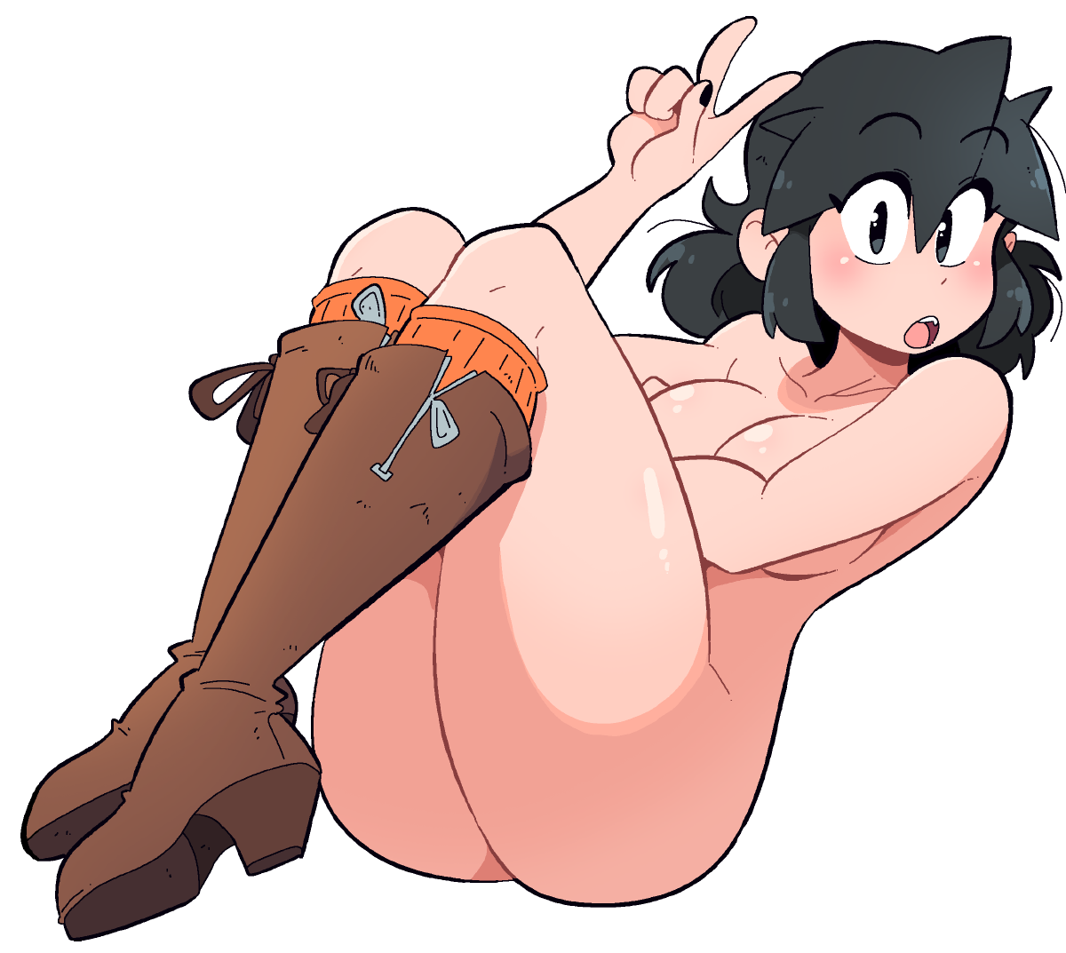 LUCIA NUDE PEACE SIGN STICKER! (NSFW)