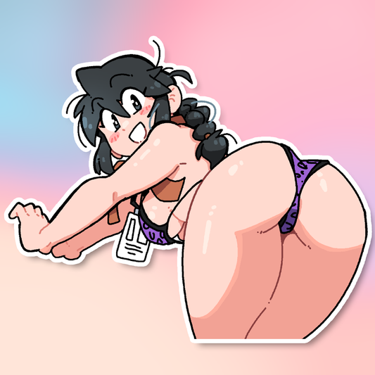 OFFICE LUCIA BENDING OVER STICKER! (NSFW VARIANTS)