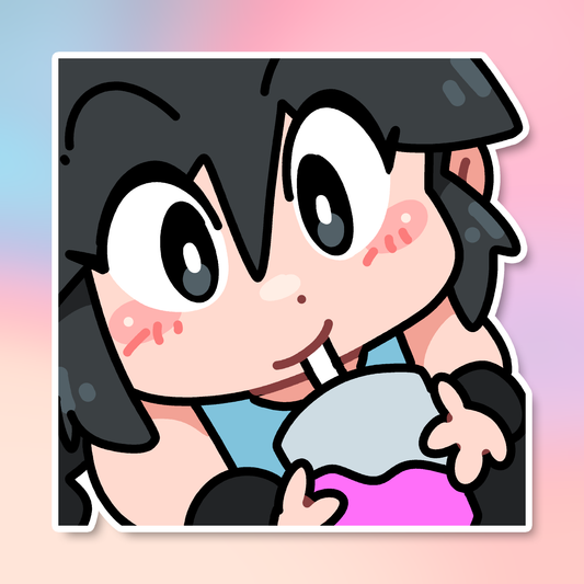 SIPPING LUCIA EMOTE STICKER!