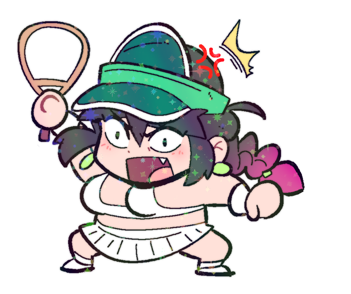 LUCIA CHIBI TENNIS STICKER!