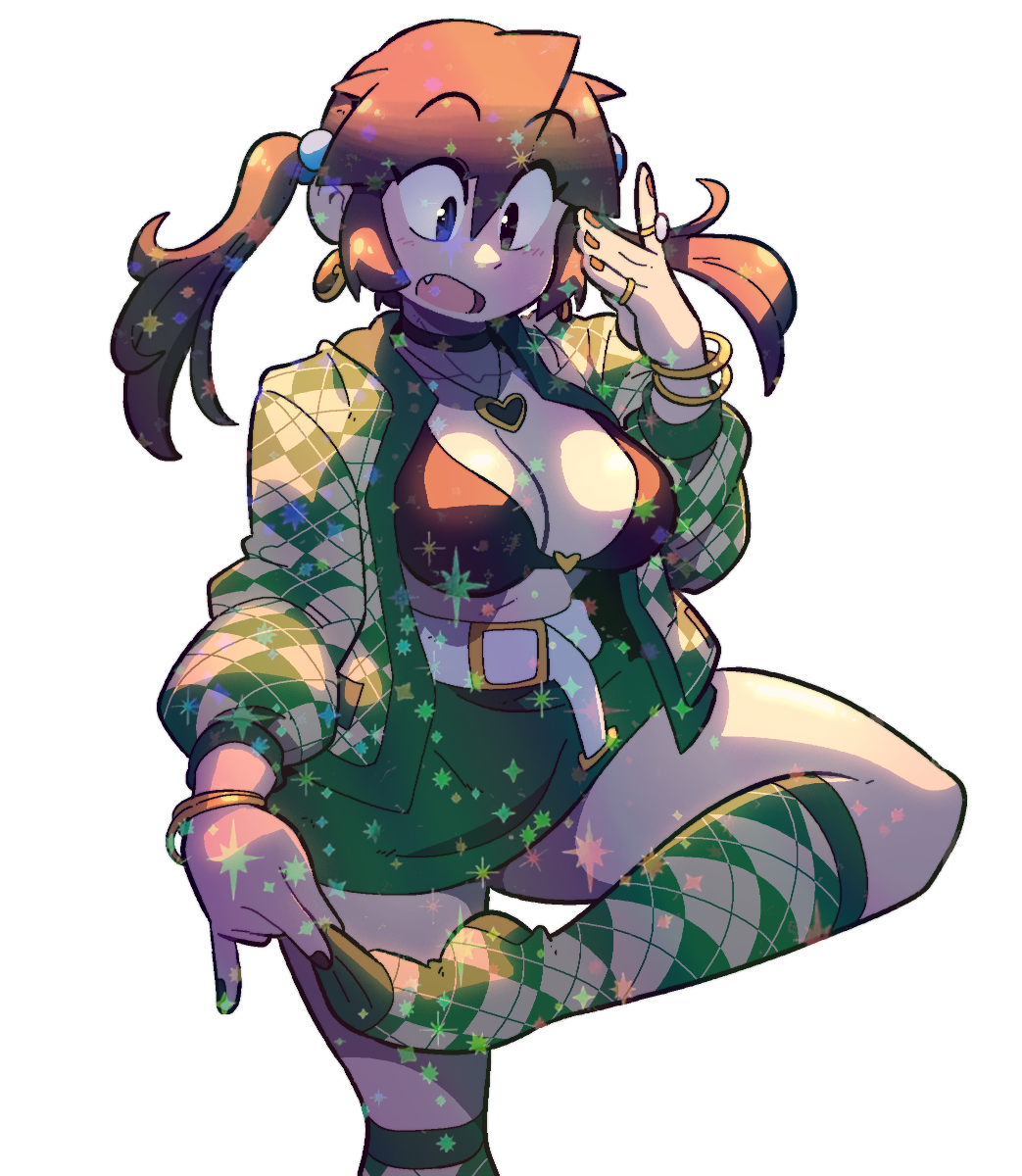 LUCIA GREEN CHECKERED SHIRT STICKER! (NSFW VARIANTS)