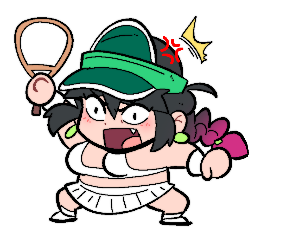 LUCIA CHIBI TENNIS STICKER!
