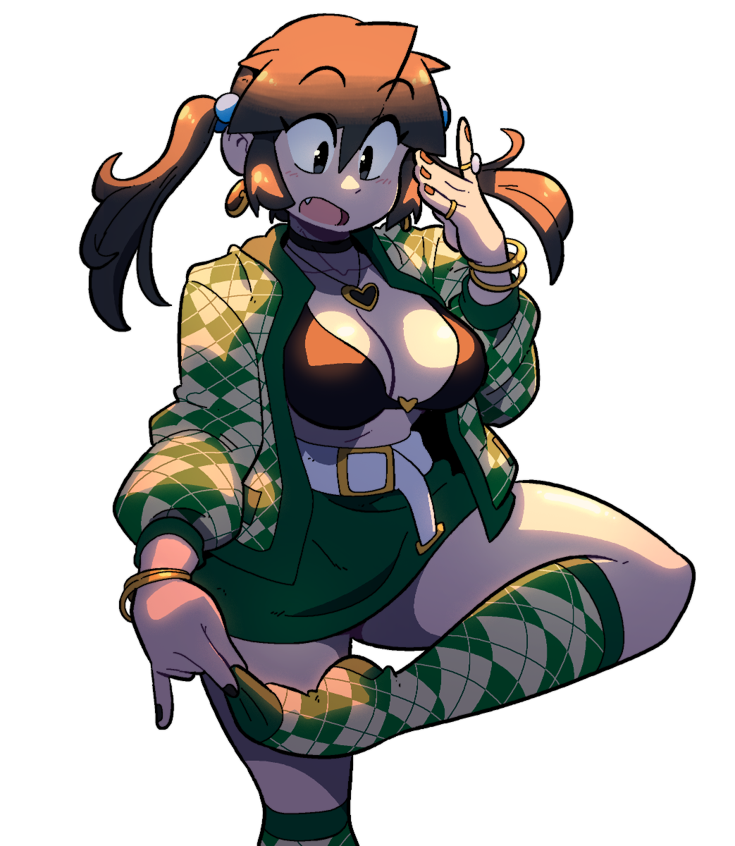 LUCIA GREEN CHECKERED SHIRT STICKER! (NSFW VARIANTS)