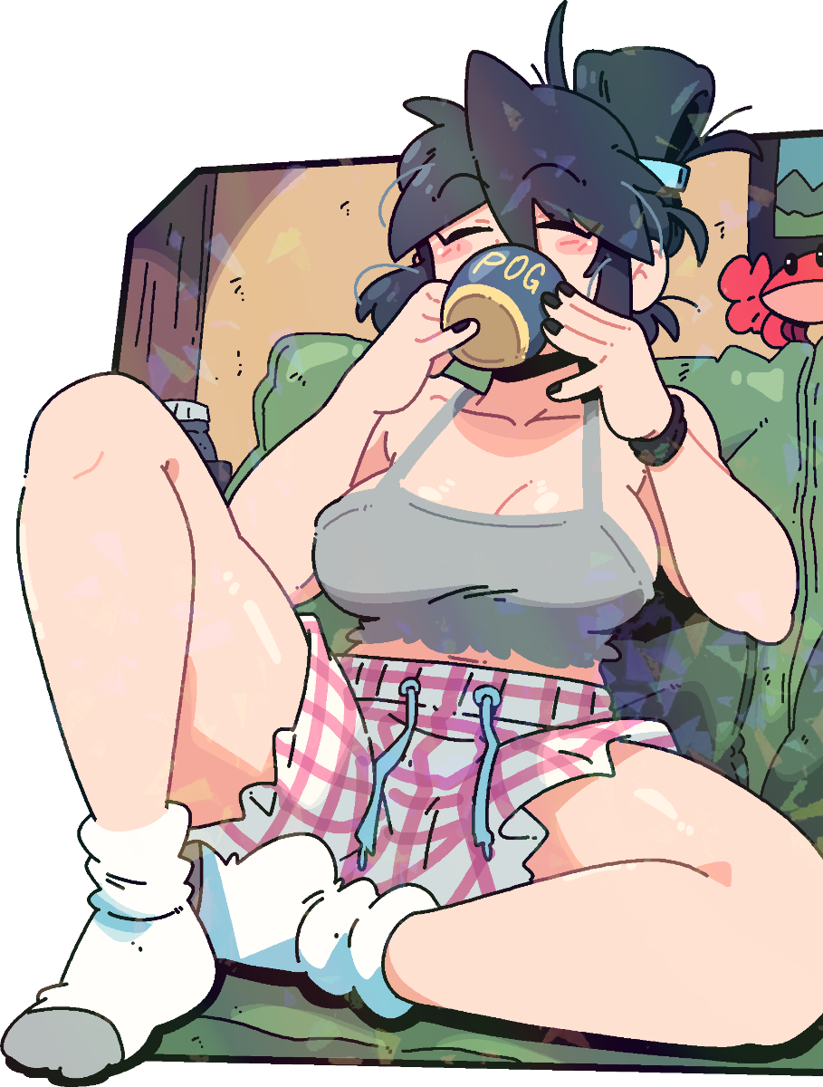 LUCIA ENJOYING COFFEE STICKER