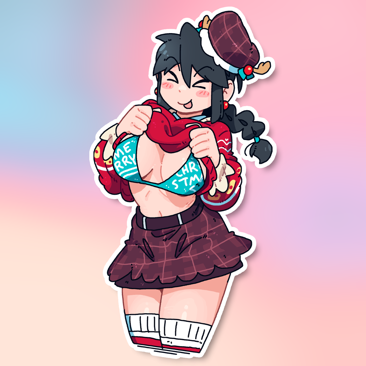 CHRISTMAS BOOBDROP LUCIA STICKER! (NSFW VARIANTS)