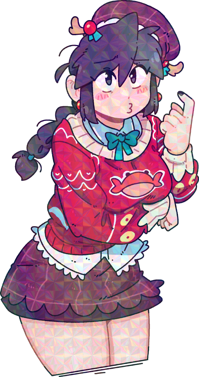 CHRISTMAS CRAB LUCIA STICKER!