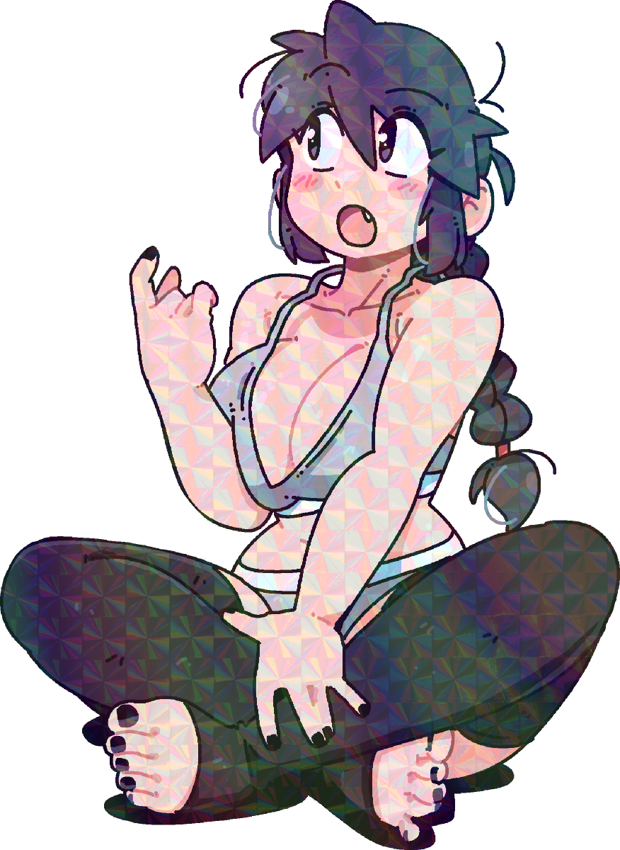 LUCIA CROSS-LEGGED STICKER!