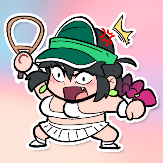 LUCIA CHIBI TENNIS STICKER!