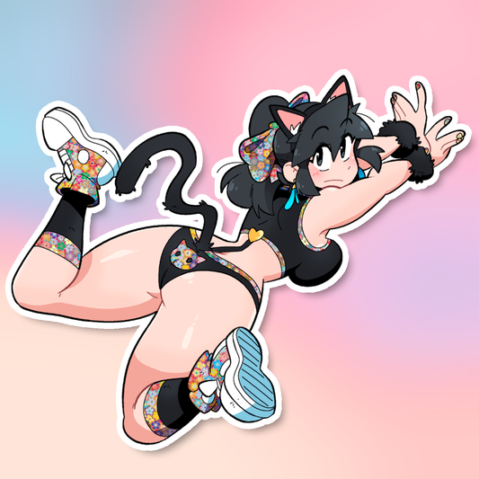 LUCIA CAT STRETCH STICKER!