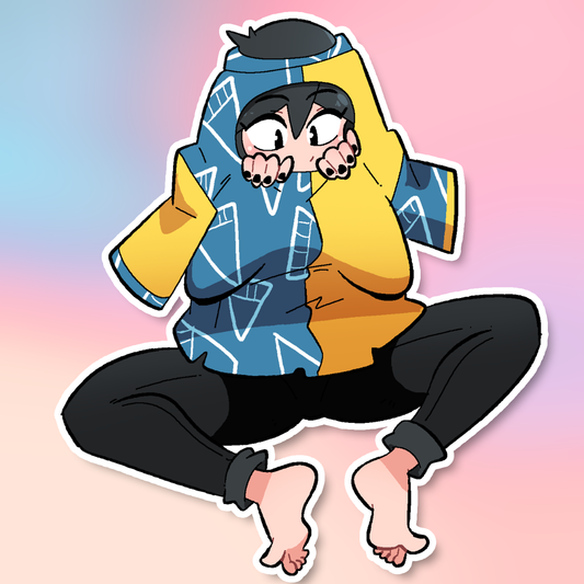 LUCIA HOLE IN SHIRT STICKER!