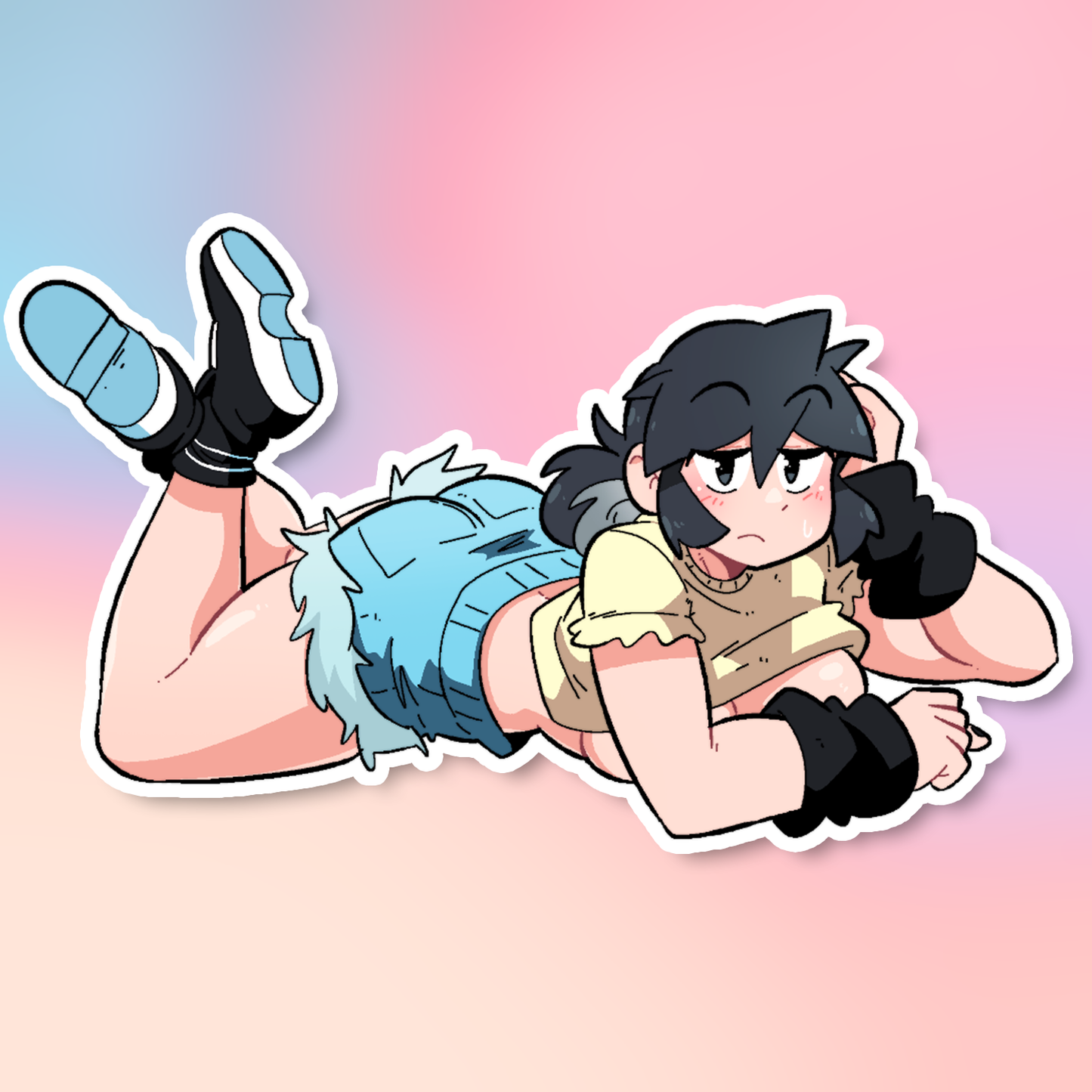 LUCIA LAYING DOWN STICKER!