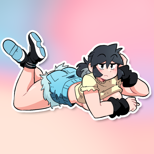 LUCIA LAYING DOWN STICKER!