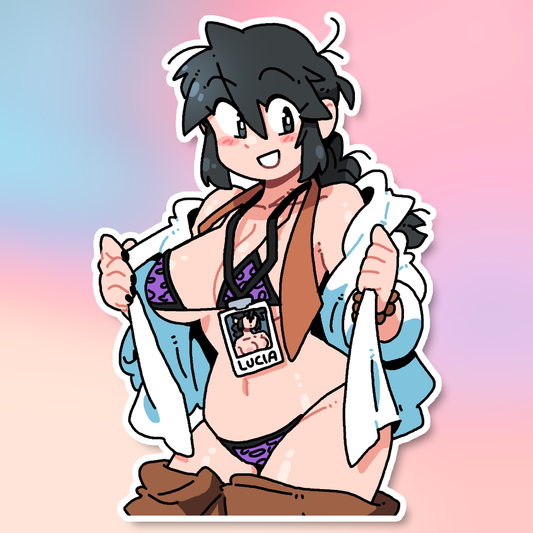 OFFICE LUCIA UNDRESSING STICKER!