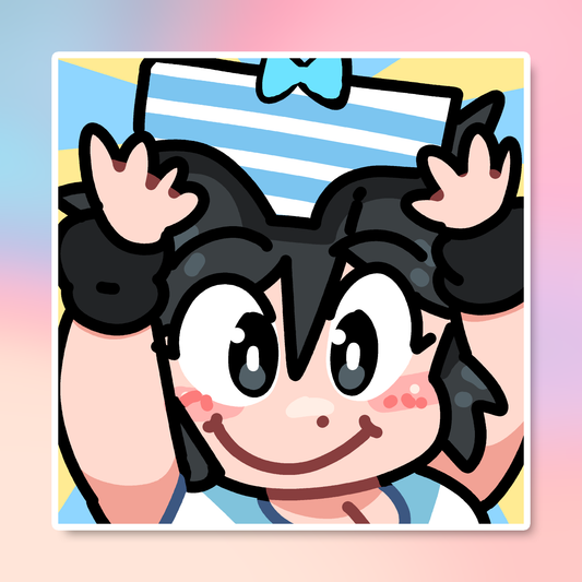 PANTY-HOLDING LUCIA EMOTE STICKER!