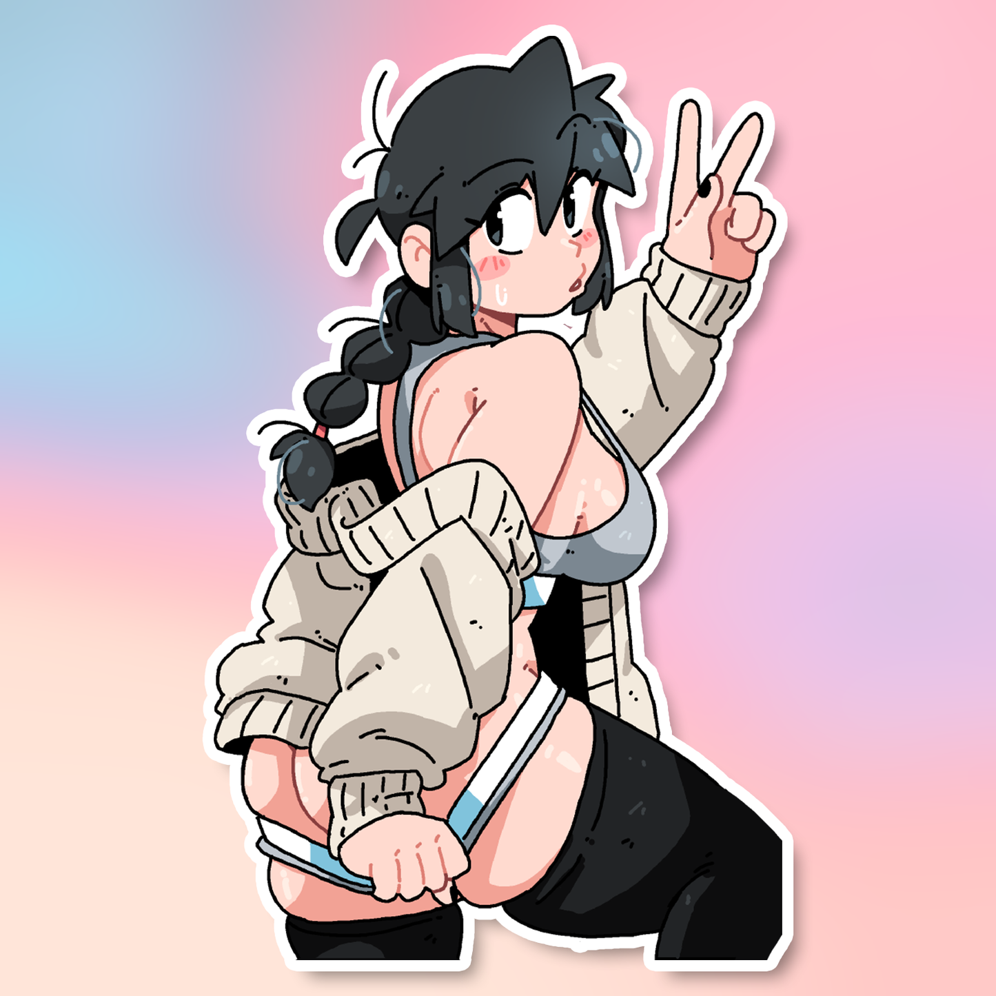 PEACE BOOTY STICKER!