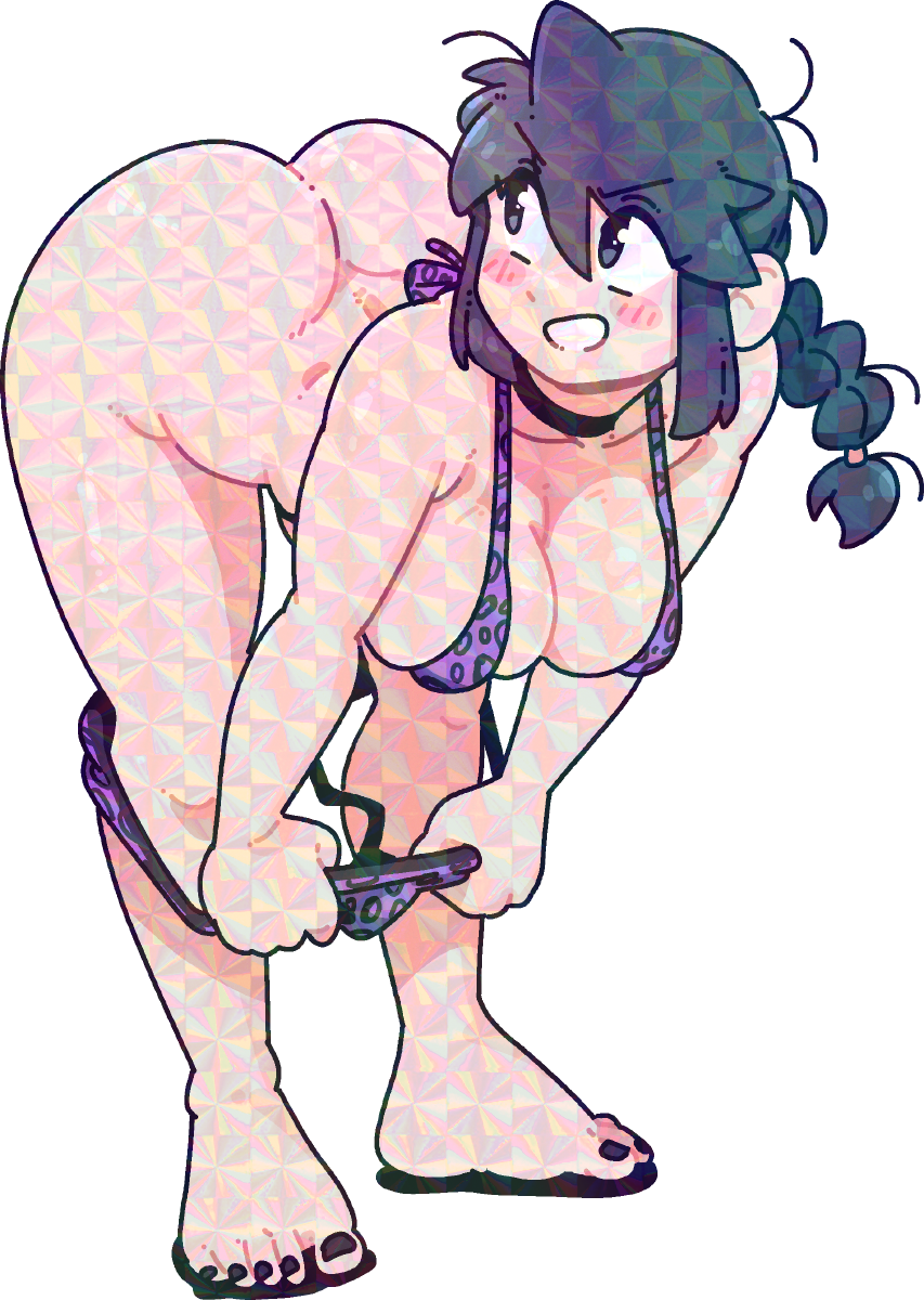 BIKINI BENDING OVER STICKER! (VARIANTS)