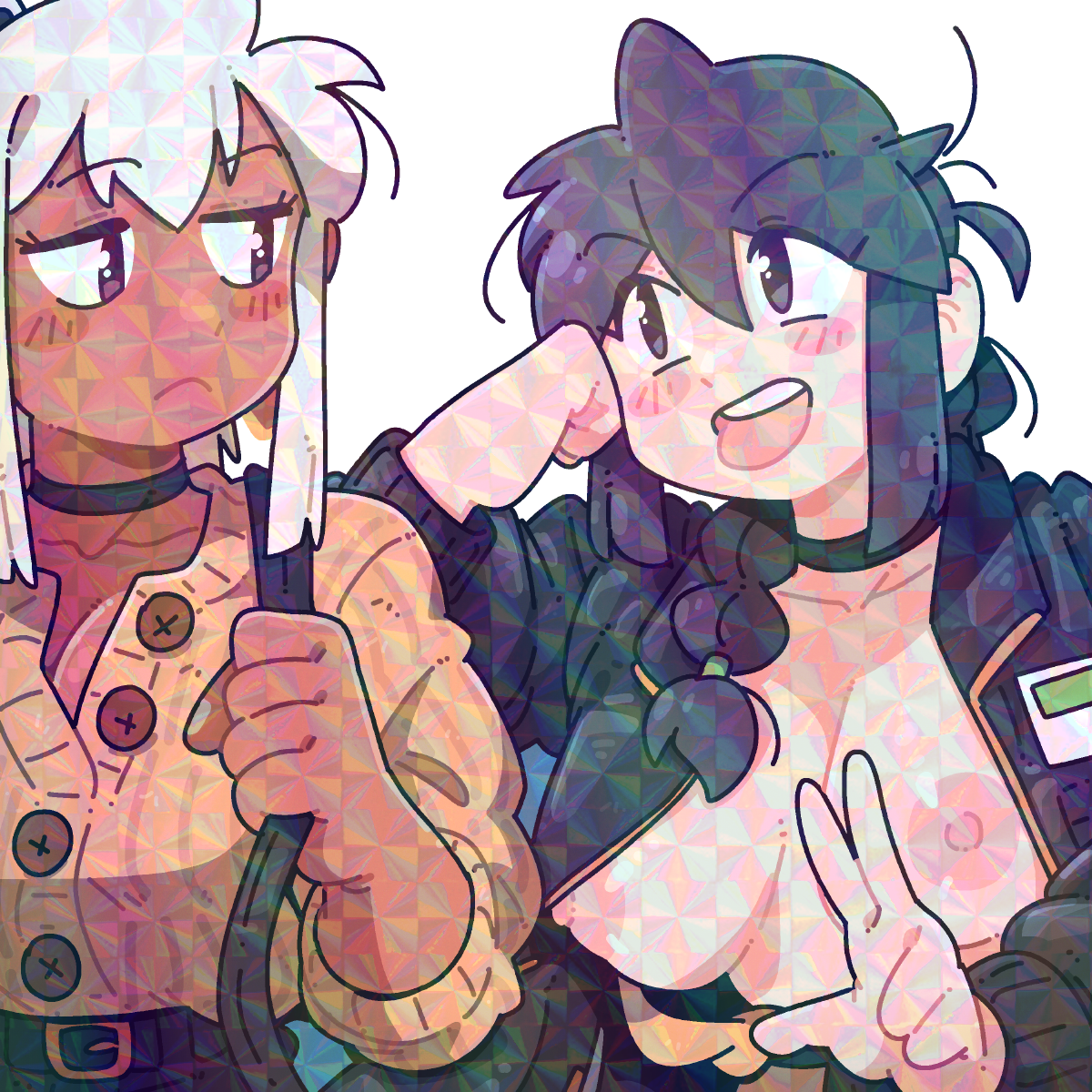 TONGUE OUT, PEACE SIGN UP STICKER!