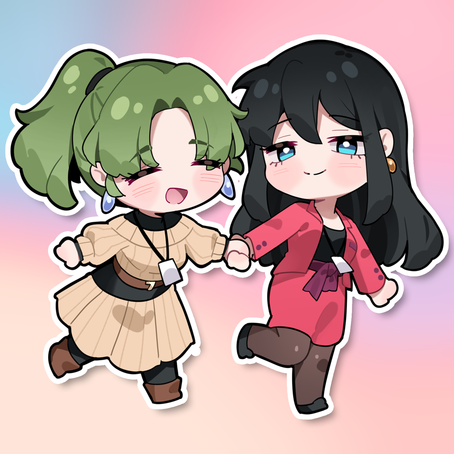 HAYATE TSUBAME AND HINA CHIBI STICKER!