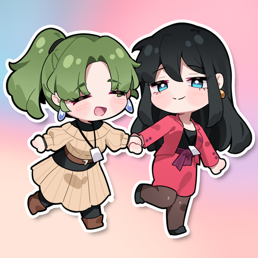 HAYATE TSUBAME AND HINA CHIBI STICKER!