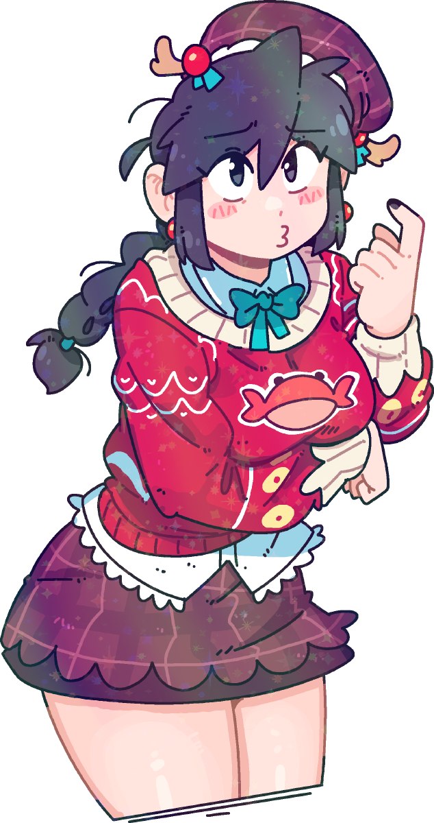 CHRISTMAS CRAB LUCIA STICKER!