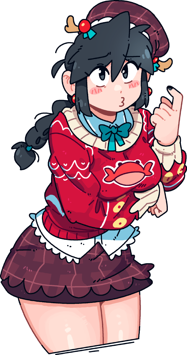 CHRISTMAS CRAB LUCIA STICKER!